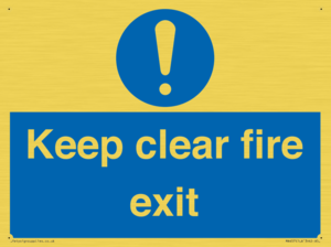 Keep Clear Fire Exit